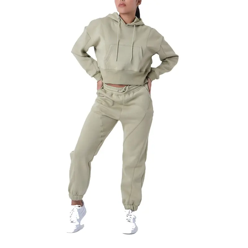 Alta Qualidade Yoga Wear Treino Conjuntos Custom Slim Fit Mulheres Top Colheita E Calças Set Melhor Logotipo Bordado Sports Two Piece Sets