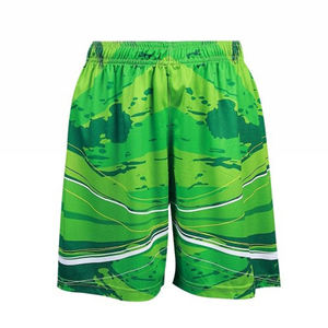 Short en maille de gymnastique pour hommes à séchage rapide respirant en coton polyester imprimé Short de planche à sublimation Logo personnalisé taille haute Vintage - Product Image 1