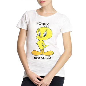 T-shirt imprimé pour femmes de style chaud à la mode 100% coton conception personnalisée à séchage rapide avec broderie décontracté en gros - Product Image 2
