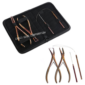 Professional Rose Gold Hair <b>Extension</b> Pliers Kit - Micro Ring <b>Beads</b> Applicator & Remover Stainless Steel Tool - Product Image 1