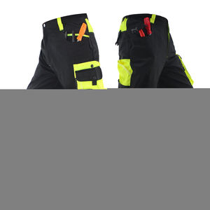 Pantalones de Trabajo de Alta Visibilidad para Hombre, Transpirables, Certificados CE, con Detección de Agujas, Franjas Reflectantes, Bolsillos Tipo Cargo, 100% Algodón, Seguros - Product Image 6