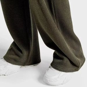 Pantalón de Jogger de algodón para mujer de calidad superior 2023, suelto, de gran tamaño, pierna ancha y recta, cintura elástica, precio razonable al por mayor - Product Image 5