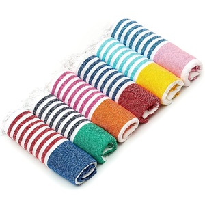 กอตตอนขนาดใหญ่ผ้าขนหนูชายหาดผ้าฝ้ายหนาดูดซับได้ดีผ้าเช็ดตัวผ้าฝ้ายลายทางสีฟ้าสีขาว100% สำหรับผู้ใหญ่เด็ก - Product Image 6
