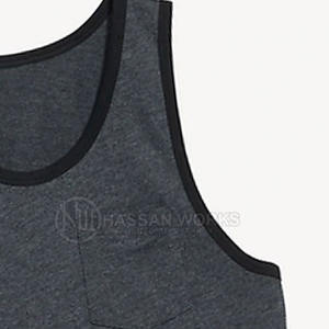 Vente directe usine – Débardeur tricoté décontracté pour homme de haute qualité, 100 % coton, respirant, écologique, séchage rapide, idéal pour la gym et l'exercice - Product Image 3