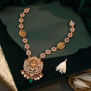Collar de Plata con Rubí e Imitación de Perla 170604, Joyería de Cobre para Compromiso - Product Image 1