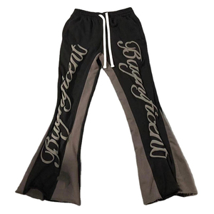 กางเกงสเวตเตอร์ผ้าเทอร์รี่กางเกงวอร์มทรงหลวมพิมพ์ลายพัฟสำหรับทั้งชายและหญิงผ้า100% พิมพ์ลายเอง - Product Image 1