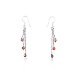 Pendientes de bisel de Plata de Ley 925 con piedras preciosas facetadas de circón marrón, joyería de moda hecha a mano, regalo - Product Image 3