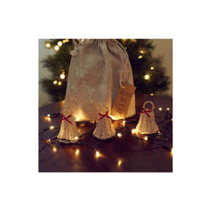 Ornements de Noël faits à la main en rotin naturel du Vietnam pour la décoration d'arbre, la fête de vacances et la décoration intérieure - Product Image 2