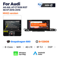 NaviFly Snapdragon 680 Stereo mobil sistem Android, Radio mobil dengan fitur bawaan untuk Audi A6 A6L A7 C7 RS6 RS7 S6 S7