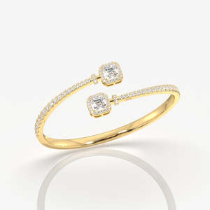 Pulsera de Oro de 18K con Diamante Cultivado en Laboratorio con Corte Asscher, Elegantes Pulseras y Brazaletes de Diamantes - Product Image 2