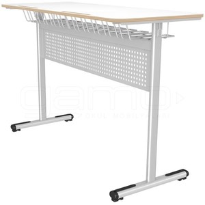 Escritorio de escuela laminado doble con muebles de aula duraderos y elegantes de la marca de fábrica - Product Image 1