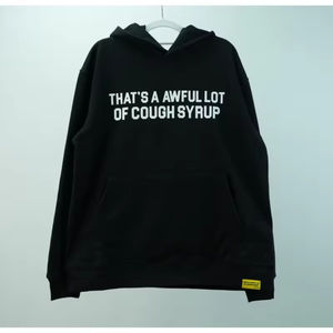 Nueva alta calidad peso pesado 450g eso es un montón de jarabe para la tos estampado suelto Casual Streetwear pulóver Sudadera con capucha para hombres - Product Image 4