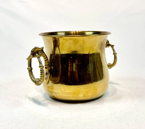 Ensemble de deux jardinières en métal antique finition laiton, fabriquées en fer, best-seller, jardinières modernes en fer - Product Image 6