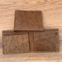 Portefeuille à deux volets en cuir de vache véritable 100% de qualité supérieure avec pochette à monnaie au prix d'usine