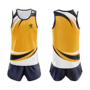 Uniforme de Atletismo Personalizado para Hombre, Tela de Poliéster Suave, Últimos Modelos de Uniformes Deportivos de Atletismo - Product Image 1