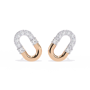 Boucles d'oreilles en or 18 carats brillantes avec diamant de laboratoire, boucles d'oreilles de qualité supérieure - Product Image 5