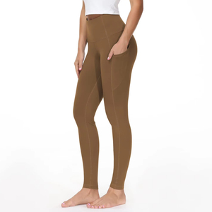 Leggings de gymnastique avec poche Leggings de yoga taille haute pour femmes respirant Logo personnalisé femmes hautes filles vente en gros - Product Image 1