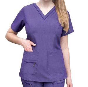Abordable Factory Direct Womens Hospital Scrubs Uniformes Ensembles Haut médical confortable Chemise uniforme de soins de santé durable - Product Image 2