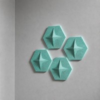 Panneau acoustique en fibre de polyester, forme étoile 3D, panneau acoustique pour animaux de compagnie, panneau mural modulaire absorbant le son