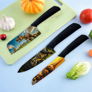 Couteau utilitaire ambidextre à lame en céramique, best-seller, lot de 4, revêtement antiadhésif en plastique, passe au lave-vaisselle, multi-usages - Product Image 6