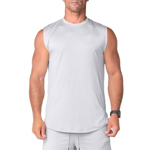 190 Gsm Round Neck Sleeveless Regular Fit Muscle Bodybuilding Fitness Wear Blank Plain Low Price Sportswear Trendy Tank Top - Product Image 1
