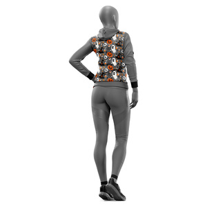 Wear 4 Games Ensemble de survêtements d'entraînement 2-en-1 en polyester 100% imprimé Halloween pour femmes, coupe-vent et respirant pour l'hiver - Product Image 6