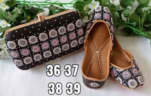 Combo Set <b>Jutti</b> With Clutch Indian Heavy <b>Jutti</b> Women Stylish Clutch - Product Image 2