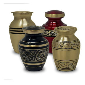 Venta de calidad superior Funeral Classic Color púrpura Diseño de mascotas Urnas de recuerdo de aluminio para funerarias - Product Image 2