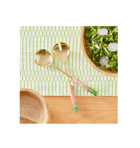 Servidor de ensalada hecho a mano, cubiertos de acero, servidor de ensalada con mango en zigzag para servir comida, cuchara de nuevo diseño - Product Image 4