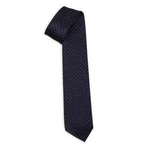 100% Italian Ties Firenze Midnight Blue - Silk Tie 7 Fold Jacquard Weave 148x8 Cm - Ideal For Special Occasions