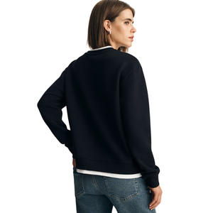 Sudadera con Capucha Extra Grande para Mujer, de Felpa de Poliéster, Transpirable, de Punto, Informal, con Estampado, Logotipo Personalizado, Raglán, Talla Grande - Product Image 5