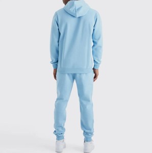 Chándal de media cremallera de peso pesado de alta calidad para hombre, conjunto de sudaderas con capucha y pantalones de chándal con logotipo personalizado, patrón sólido de algodón 100% - Product Image 5
