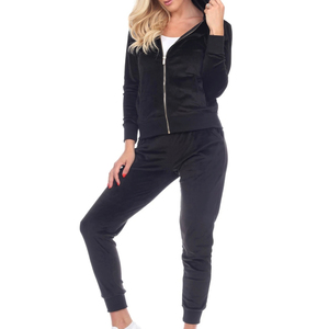 Vente en gros Survêtements en velours pour femmes Ensembles deux pièces décontractés Ensemble veste et pantalon à manches longues Ensembles 2 pièces Survêtements en velours pour femmes - Product Image 5
