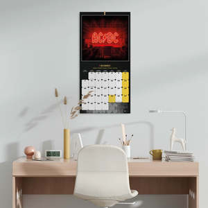 Calendario de Escritorio AC/DC 2026, Calendario de Papel con Reloj Promocional y Funciones de Planificador - Product Image 2