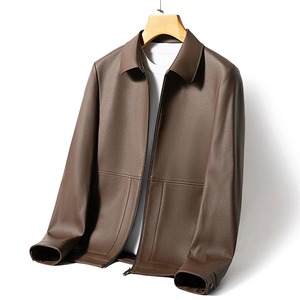 Chaqueta de Moto de ante de imitación de otoño para mujer, chaquetas cortas con cremallera de manga larga a la moda, Color sólido, marrón, informal, para mujer, chaquetas de lana - Product Image 4