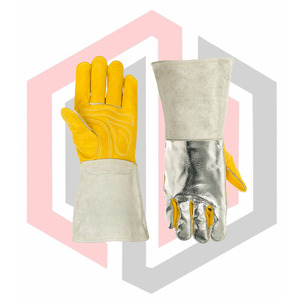 Aluminized Heat Tear Resistant Anti-Cut Breathable Leather Safety Welding Glove Custom Design Wholesale Price - Product Image 4
