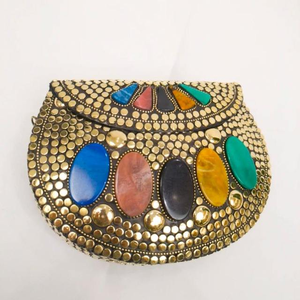 Magnifique nouvelle pochette mini mode faite à la main pour femmes, design marbré en nacre, matière cuir, décoration de la maison - Product Image 5