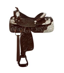 Silla de Montar Occidental de Cuero Genuino Hecha a Mano, Estilo Inglés con Detalles Occidentales, Duradera, Cómoda, con Logotipo Personalizado - Product Image 1