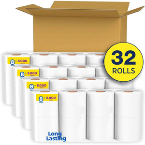 Papel Higiénico Blanco de 4 Capas, Suave y Resistente, en Rollo Jumbo, para Montar en la Pared del Baño - Product Image 3