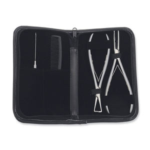 Surgical Grade Needle Nose Hair Extension <b>Pliers</b> Kit Maroon Color Handle Stainless Steel Hair <b>Pliers</b> <b>Set</b> With Zipper Case - Product Image 4