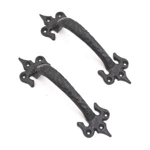 Poignée de porte d'armoire de luxe à fenêtre personnalisée poignées intérieures poignée de porte en verre noir mat en aluminium - Product Image 4