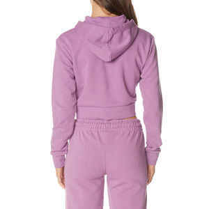 Sweat à capuche vintage en polaire épaisse, taille plus, pour femmes, logo personnalisé, OEM, décontracté, lavage à l'acide, imperméable, court, respirant - Product Image 2