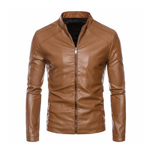 Veste en cuir en peau de mouton pour hommes de haute qualité personnalisée en gros col montant différents Styles couleurs cuir enduit - Product Image 4