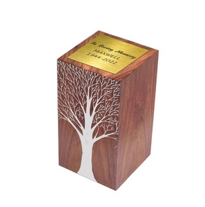 Personalized Urn for Human Ashes <b>Large</b> Wooden Urn for Cremation Adult <b>Box</b> Burial Urn for Funeral Wood <b>Box</b> - Product Image 3