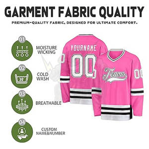 Camiseta de hockey sobre hielo con logotipo personalizado para hombre de primera calidad, ropa deportiva transpirable de alta calidad, uniforme de equipo personalizado fabricado en Pakistán - Product Image 3