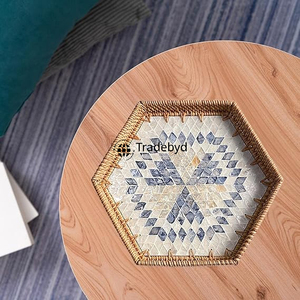 Elegant Rattan Serving Tray Handcrafted Multi-Purpose Modern Home Decor Premium Quality Movable Tradebyd - Product Image 3