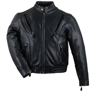 HMB-0468A男士皮夹克自行车风格时尚外套摩托车批发夹克特价出售