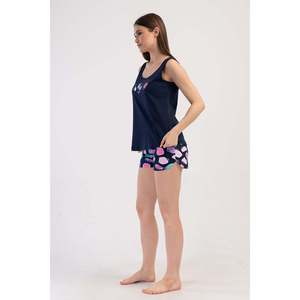 Ensemble de pyjama confortable pour femmes Supreme LYC à col rond, jupe large et short ovale - Product Image 3