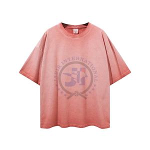 Camiseta de algodón de ropa de calle para hombre de alta calidad, camiseta personalizada 250 GSM Vintage con lavado ácido, camiseta en blanco de gran tamaño de peso pesado - Product Image 1