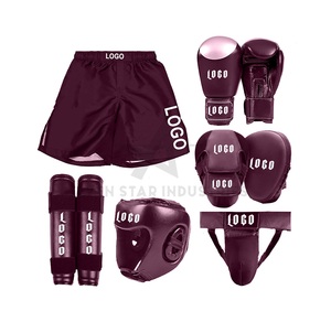 Obtenga sus juegos profesionales completos de engranajes de boxeo Guantes de boxeo de cuero protector de ingle mejor protector de cabeza de boxeo y Karate - Product Image 3